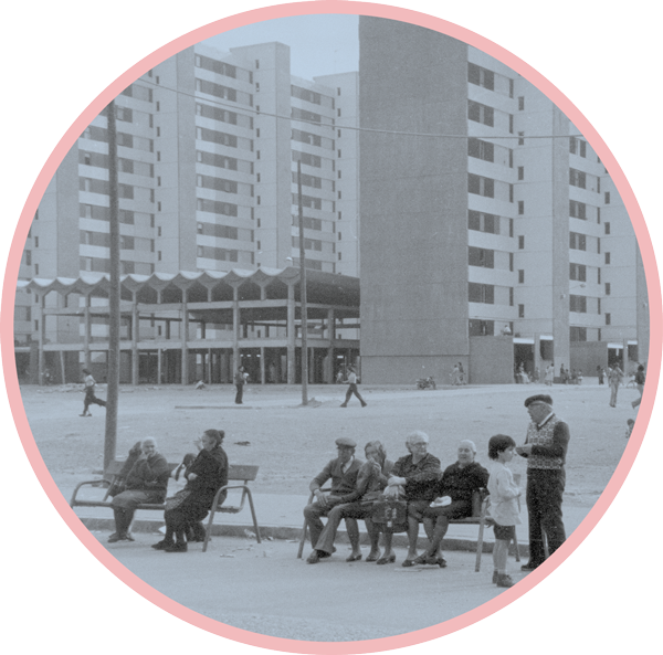 El nou barri de Bellvitge amb els carrers encara per asfaltar. AMHL / Felix Sandoval Candelas